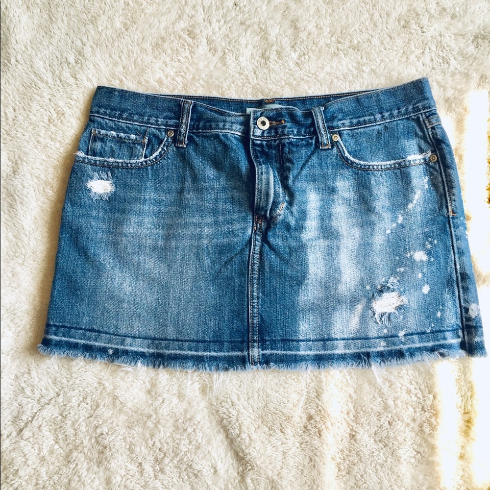 Old Navy Distressed Jean Skirt